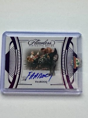 2024 Panini Flawless WWE - Faarooq - Finishing Moves On Card Auto /8 - Image 1 of 2