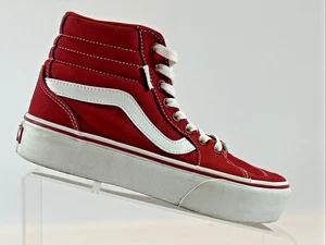 Vans Sk8-Hi Damengröße 6,5 M Racing rot Canvas hohe Skateschuhe Turnschuhe - Bild 1 von 13