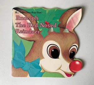 RUDOLPH THE RED-NOSED REINDEER Golden Shape Book 1972 PB Vintage Storybook - Picture 1 of 11