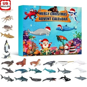 Meerestier Adventskalender Kinder 24 Tage Countdown pädagogisches Weihnachtsgeschenk USA - Bild 1 von 7