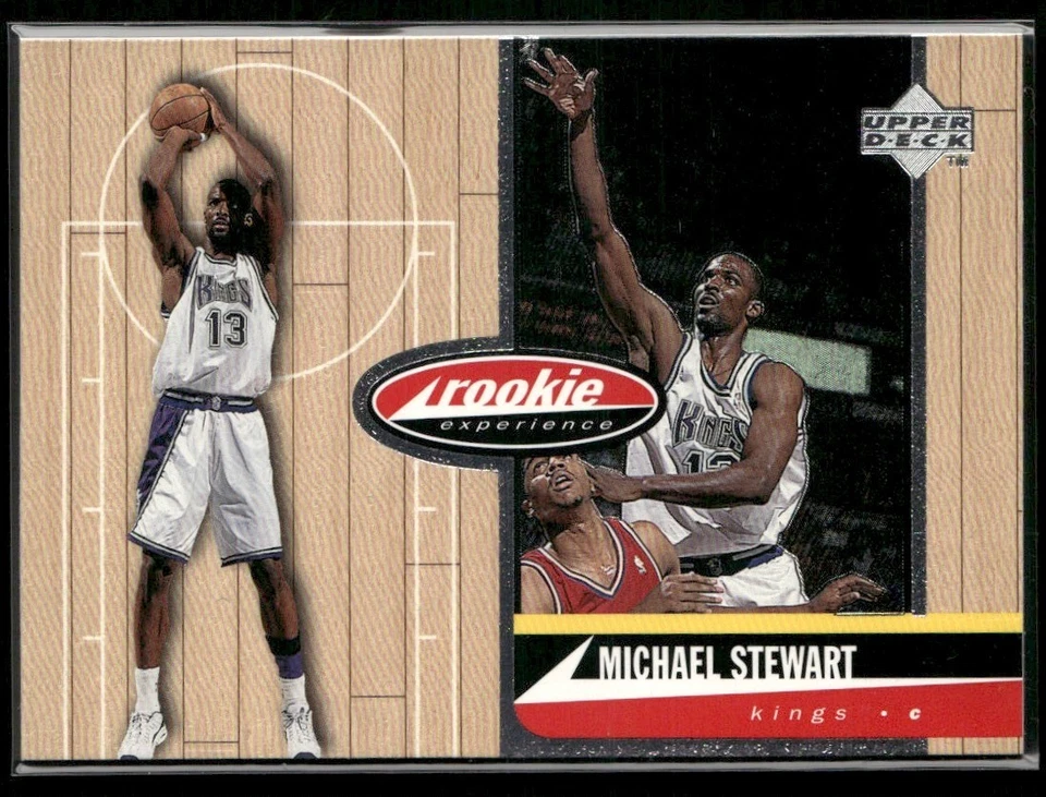 1998-99 UPPER DECK HARDCOURT ROOKIE EXPERIENCE MICHAEL STEWART SACRAMENTO KINGS - Image 1 of 3