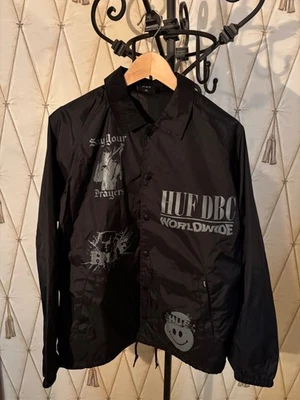 NWOT - Men's Black HUF DISORDER COACHES JACKET - S - Image 1 of 4