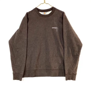 Vintage Carhartt Sweatshirt Crewneck Size Large Brown Workwear - Picture 1 of 3