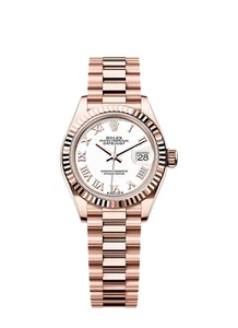 Rolex Lady-Datejust 28mm Rosegold White Dial President Armband - Ref-279175 - Bild 1 von 16