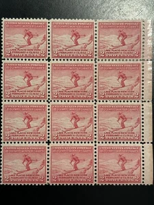 12 US Stamps #716 Olympic Winter Games 2c Block of 12 1932 MNH - OG SEE IMAGES! - Picture 1 of 5
