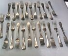 Wr Keystone Lot Of 23 Forks Silverware Silverplate In Poor Condition