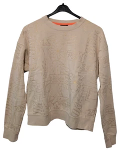 NIKE Damen Sweatshirt Gr. S - M / 36 -38 Pullover Sport Sweater Fleece gold Logo - Bild 1 von 8