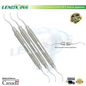 3x Columbia Curettes 2R/2L Anterior Applications - German Stainless Steel - Picture 1 of 2