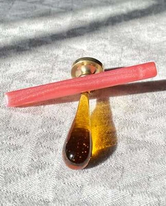 (607) Watermelon Sparkle Transparent Ceramic Style Sealing Wax Sticks - Picture 1 of 4