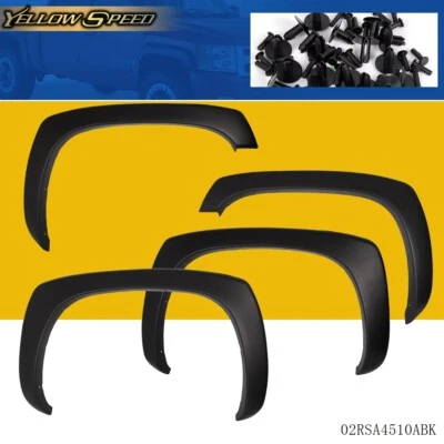 4PCS Matte Factory Style Fender Flares Fit For Chevy Silverado 99-06 1500 2500 Foto 1 de 4