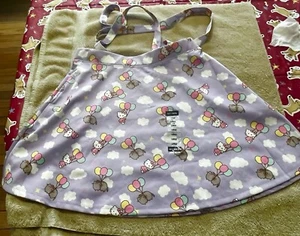 Hot Topic HELLO KITTY PUSHEEN suspender skater twirl mini skirt NWT lavender LG - Picture 1 of 7