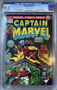 Capitana Marvel 27 1973 CGC 9,2 casi nuevo - primera aparición completa y portada Eros / Starfox - Imagen 1 de 8