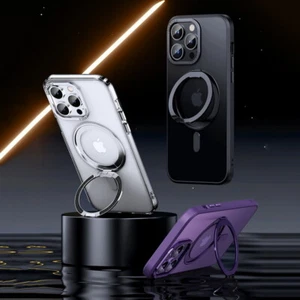 Magnetic Ring Stand Case For iPhone 16 15 14 Pro Max 13 Shockproof Phone Cover - Picture 1 of 21