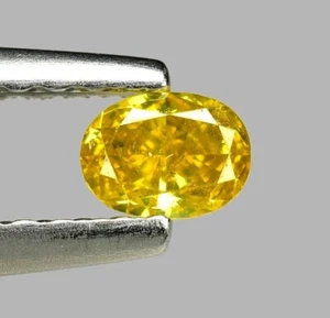 Diamond 0.15 Cts Untreated Natural Fancy Intense Yellow Diamond - Picture 1 of 1