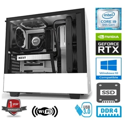 INTEL CORE i9 9900K Z390 32GB RAM 960G SSD NVIDIA GEFORCE RTX3060 12GB GAMING PC - Image 1 of 4