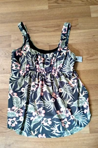 Ladies Womens Wantdo Tankini Top Soft Mould Cups Grey Pink Green Mix Size 16 - Picture 1 of 7