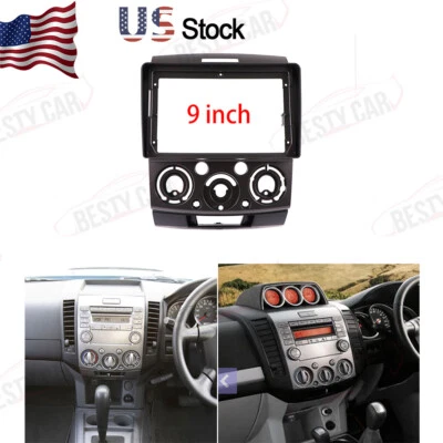 9''Car Radio Stereo Frame Fascia Trim for FORD Everest Ranger Mazda BT50 2006-10 - Image 1 of 4