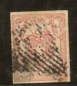 SUIZA YVERT 22 (º) 15 Rp Rayón III 1852 cifra pequeña NL1172 - Picture 1 of 2