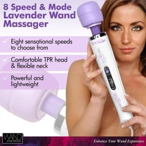 Wand Essentials 8 Speed 8 Mode Vibrating Full Body Vibrating Massager Powerful ! - Picture 1 of 15