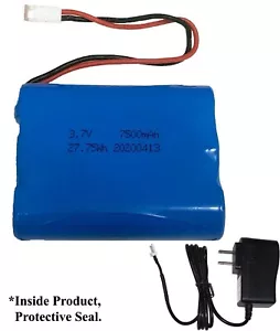 3.7V 7500mAh 3 Cell Lithium ion 27.75Wh Battery Pack / Charger Kit / In Product - Picture 1 of 6