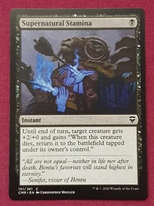Magic The Gathering COMMANDER LEGENDS CMR SUPERNATURAL STAMINA black card MTG - Picture 1 of 2