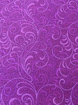 Tela púrpura Fat Quarter Benartex Here Comes The Sun Scrolls 100 % algodón Foto 1 de 4