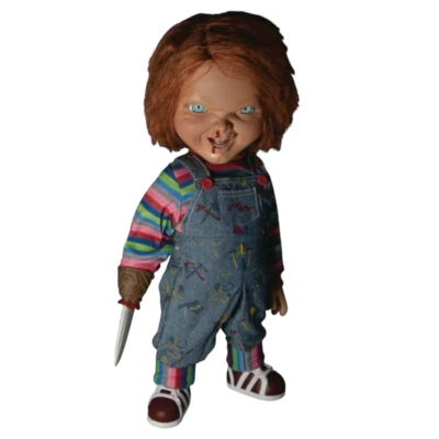 Childs Play 2 Menacing Chucky 15" Talking Action Horror Figure Doll Mezco NEW - image 1 of 4