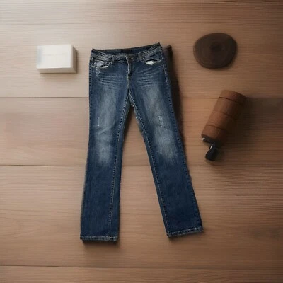 VIGOSS Straight Cut Jeans Women's Size 9 Blue Denim low Rise Pants Western Rodeo - Image 1 of 4
