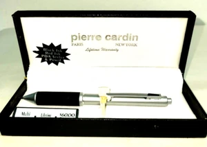 Pierre Cardin Black & Chrome Pencil Only Black Ink .005 Lead - Picture 1 of 5