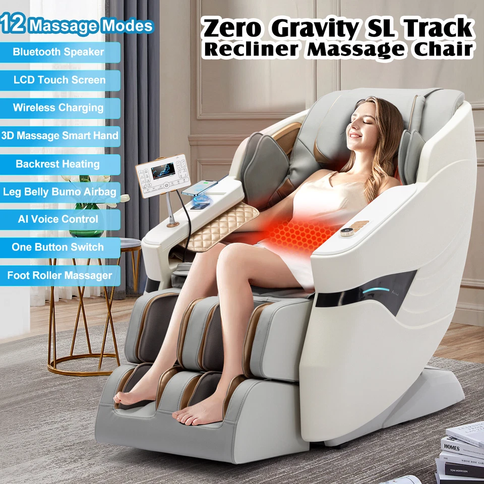 Full Body Electric Zero Gravity Massage Chairs Recliner Airbag,Heat,Touch Screen - Image 1 of 1