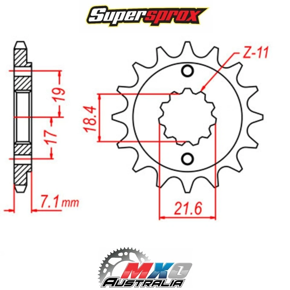 Supersprox Front Sprocket 14T for Honda CRF250L 2013-2020 >520 - Imagem 1 de 1