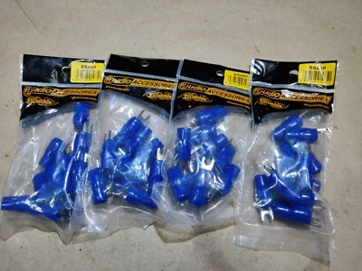 Car Stereo Amp Blue Platinum Crimp Spade Terminal 4 AWG Gauge BS4BP -40 Pack  - Image 1 of 2