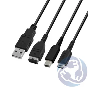 3 in 1 USB Charging Cable for Nintendo Original DS GBA SP DS Lite DSi 3DS XL - Picture 1 of 1