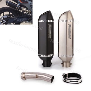 Slip On Exhaust Muffler Middle Link Pipe DB Killer Modified System For Duke 790 - Picture 1 of 15