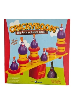 2008 CHIKYBOOM THE ROCKLING ROLLING ROOST BOARD GAME WOODEN BLUE ORANGE COMPLETE - Image 1 of 4