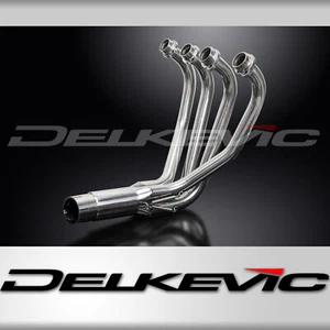 Delkevic Suzuki Exhaust Downpipes GSX600F (1997-2006) 304 Stainless Steel - Picture 1 of 5