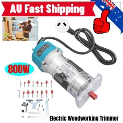 Compact Electric Hand Wood Trimmer Router Tool for Woodworking AU Plug 220V - image 1 of 4