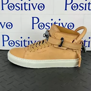Buscemi Hombres 100MM Vegtano/Avorio Cuero Tenis Zapatos EE. UU. 6 MUESTRA con Defecto - Imagen 1 de 9