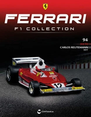 NEW IXO 1:43 F1 FERRARI 312 T2 - Carlos Reutemann 1977 - Brazilian GP +Magazine - Immagine 1 di 4
