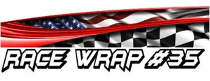 RACE CAR GRAPHICS #35 Half Wrap Vinyl Decal IMCA Late Model Dirt Trailer Truck - Bild 1 von 3