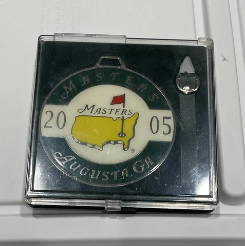 2005 Masters Golf Tournament Bag Tag Tiger Wood Win From Augusta National Unused Cover