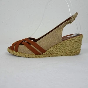 Ralph Lauren Candice Wedge Women's Size Size 6 Brown Beige Career Professional - Picture 1 of 10