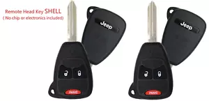 2 Jeep 3 Button Remote Head Key SHELL CASE OHT M3N TOP Quality USA Seller - Foto 1 di 6