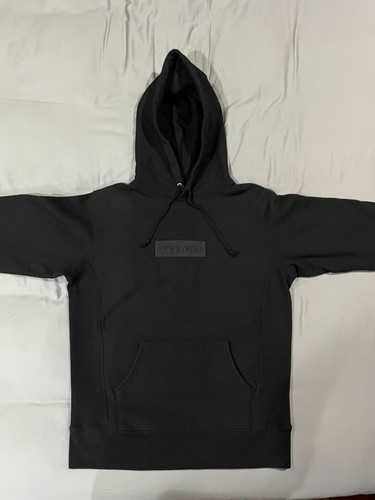 Felpa con cappuccio Supreme Tonal Box Logo FW14 Nera Medium 100% Autentica