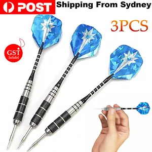 3PCS/Set 24g Professional Stainless Steel Tip Darts Aluminum Barrel 163mm Blue - Picture 1 of 12