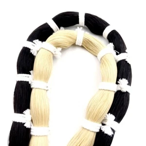 100 hanks Horse Hair Violin Bow hair .[50 hanks white+50 hanks black] - Picture 1 of 3