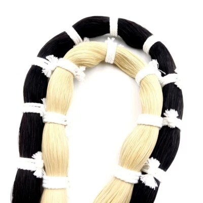 100 hanks Horse Hair Violin Bow hair .[50 hanks white+50 hanks black] - Image 1 of 3