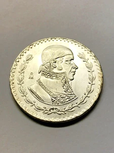 1958 Mexico 1 Peso Silver Ch BU++ #16311 - Picture 1 of 2