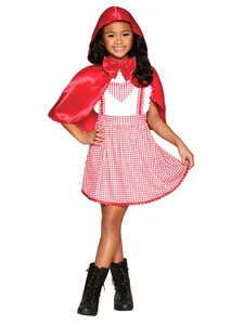 Way To Celebrate Girls Sweet Red Dress & Hooded Cape Costume Small 6/6X - Picture 1 of 1