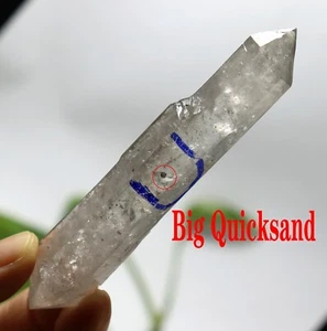 56,8 g NATUR HAVE MOVING großer Treibsand + Blase Enhydro QUARTZ Kristall Probe - Bild 1 von 12